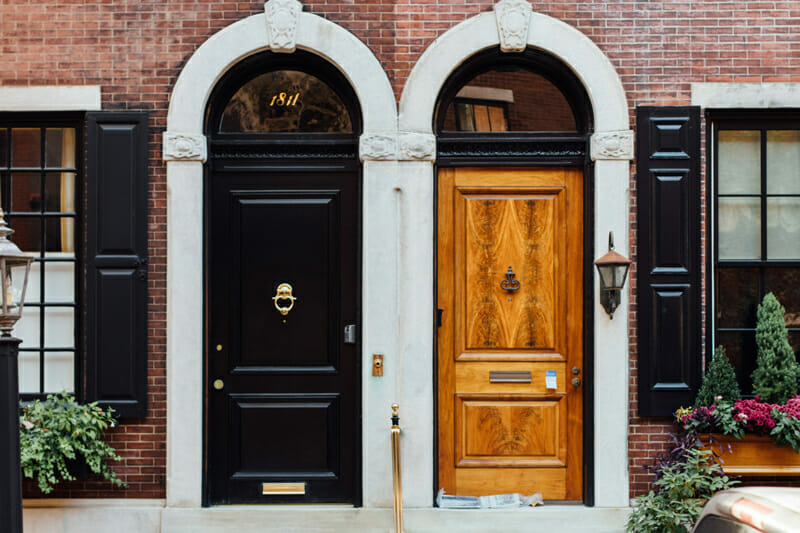 Black front door color